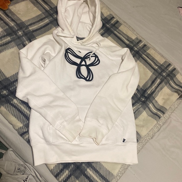 TNA Tops - White TNA Logo Hoodie. US size Small. Used in mint condition.
